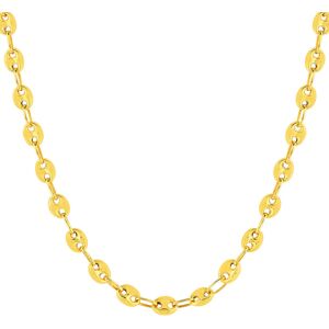 Collier or 375 jaune ,maille grain de cafÃ©, 45 cm- MATY