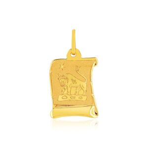 Pendentif or jaune 375, zodiaque taureau- MATY