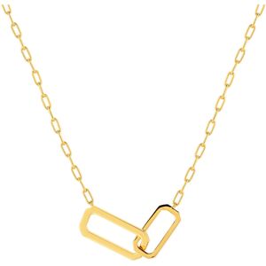 Collier plaquÃ© or jaune, maille trombone 45 cm- MATY