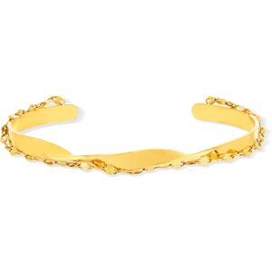 Bracelet rigide acier jaune diamÃ¨tre 60 mm- MATY