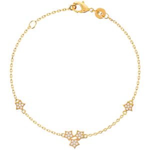 Bracelet plaquÃ© or jaune motif Ã©toile zirconias 18 cm- MATY