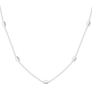 Collier argent 925 forme grain de riz 45 cm- MATY