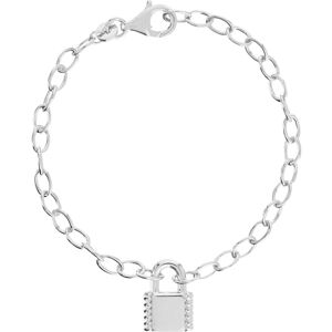 Bracelet argent 925 motif cadenas 18 cm- MATY