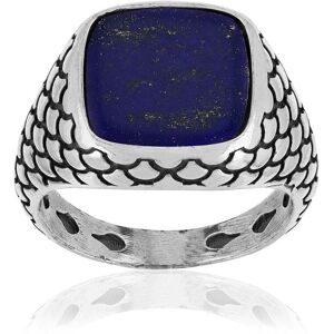 Bague argent 925 Ã©cailles lapis lazuli carrÃ©- MATY 55-56,57-58,59-60,61-62,63-64,65-66,67-68,69-70