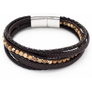 Bracelet cordon synthÃ©tique et pierres multirangs 22 cm- MATY