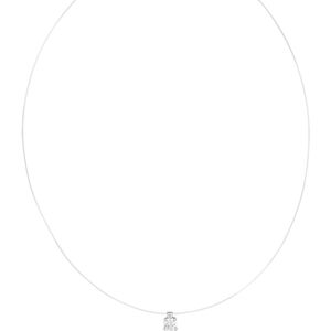 Collier argent 925 cÃ¢ble zirconia 41 cm- MATY