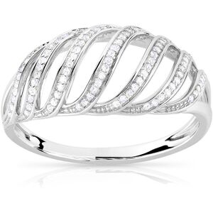 MATY OUTLET -Bague or 375 blanc diamant 59,61,62,56,50,60,53,54,55,57,58,51,52