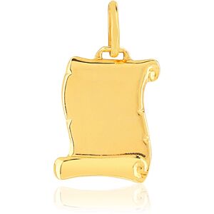 Pendentif or jaune 375 parchemin initiales- MATY