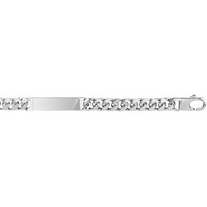 Bracelet identitÃ© argent 925 maillons diamantÃ©s personnalisable- MATY 190,200,210,220,230