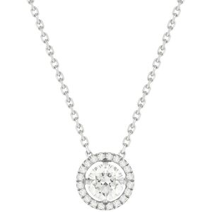 Collier or blanc 750 diamants 42 cm- MATY