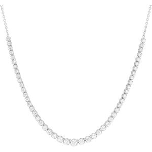 Collier or blanc 750 diamants 42 cm- MATY