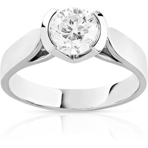 Solitaire or 750 blanc diamant 1 carat- MATY 49,50,56,57,48,51,52,53,54,55,58,59,60,61,62,63,64,65,66