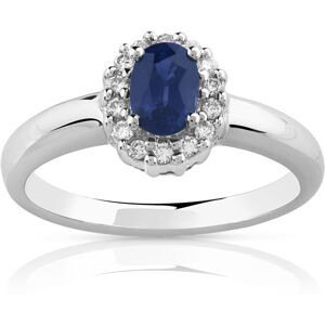 Bague or 750 blanc saphir et diamant- MATY 59,60,50,51,62,61,52,49,56,58,54,48,55,57,53