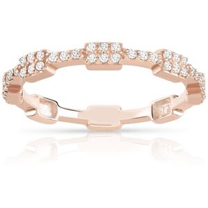 MATY OUTLET -Bague or 375 rose diamant 51-52,53-54,55-56,57-58,59-60