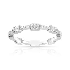MATY OUTLET -Bague or 375 blanc diamant 51-52,53-54,55-56,57-58,59-60