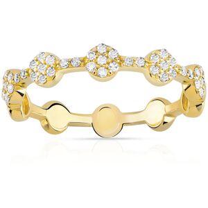 MATY OUTLET -Bague or 375 jaune diamant 51-52,53-54,55-56,57-58,59-60