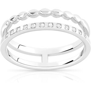 MATY OUTLET -Bague or 375 blanc diamant 48,49,50,51,52,53,54,55,56,57,58,59,60,61,62