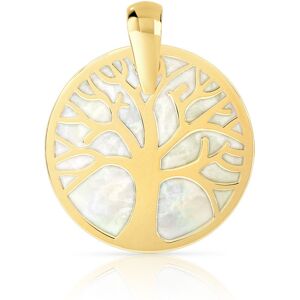 Pendentif or 375 jaune arbre de vie et nacre- MATY