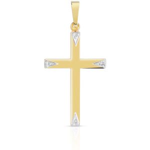 Pendentif croix or 375 2 tons- MATY