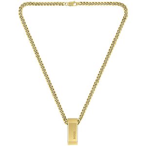 Collier homme Boss acier dorÃ© jaune 56 cm- MATY