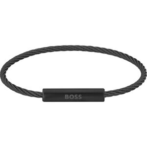 Bracelet homme Boss acier noir 19,5 cm- MATY