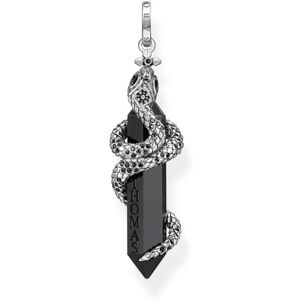 Pendentif THOMAS SABO argent 925 croix motif serpent, onyx et zirconias- MATY