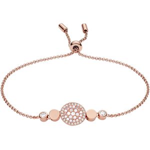 Bracelet FOSSIL acier inoxydable dorÃ© rose nacres et strass.- MATY