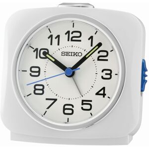 RÃ©veil Seiko carrÃ© plastique blanc- MATY