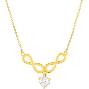 Collier or 375 jaune zirconia- MATY - Publicité