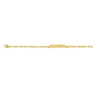 Bracelet identitÃ© bÃ©bÃ© or 750 jaune maille marine personnalisable 14 cm- MATY - Publicité
