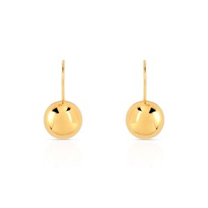 Boucles d'oreilles or 375 jaune pendants boules polies- MATY - Publicité