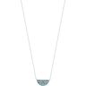 MATY OUTLET -Collier acier mosaÃ¯que Ã©mail et nacre irisÃ©e 55 cm