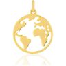 Pendentif or jaune 375 motif globe terrestre- MATY