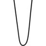 Collier cordon caoutchouc noir fermoir argent 925 50 cm- MATY