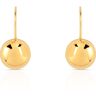 Boucles d'oreilles or 375 jaune pendants boules polies- MATY