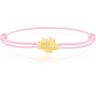 Bracelet cordon coton rose nuage gravure petit amour- MATY