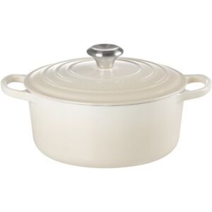 Cocotte ronde LE CREUSET 24 cm meringue