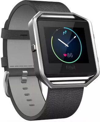 Fitbit Accessoire FITBIT CUIR BLAZE NOIR L