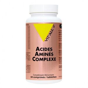 Vitall+ Acides aminés Complexe Vitall + : Conditionnement - 60 comprimés - Publicité