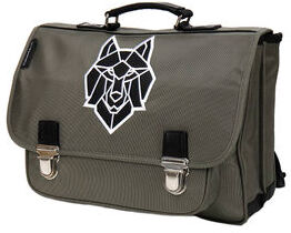 Caramel & cie. Cartable Moyen Caramel & Cie Le Loup 38 cm Gris Caramel & cie. Cartable Moyen Caramel & Cie Le Loup 38 cm Gris