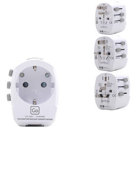 Go Travel Adaptateur USB Go Travel Electrique Europe - Monde Blanc