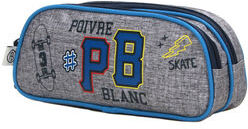 Poivre Blanc Trousse Poivre Blanc Boy Skate - 2 compartiments Gris Poivre Blanc Trousse Poivre Blanc Boy Skate - 2 compartiments Gris