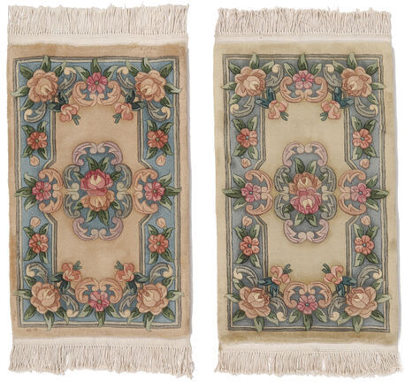 Noué à la main. Origine: China 62X91 Médaillon Petit Chinois 90 Line Tapis Laine,