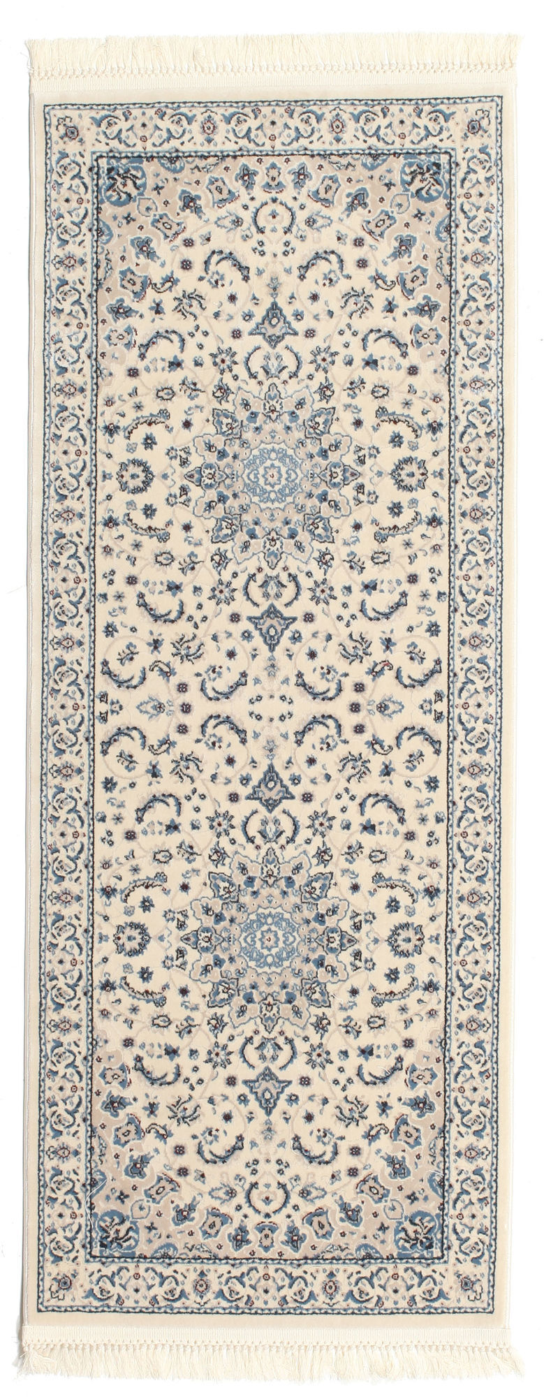 RugVista Naïn Emilia Tapis - Blanc crème / Bleu clair 80x200