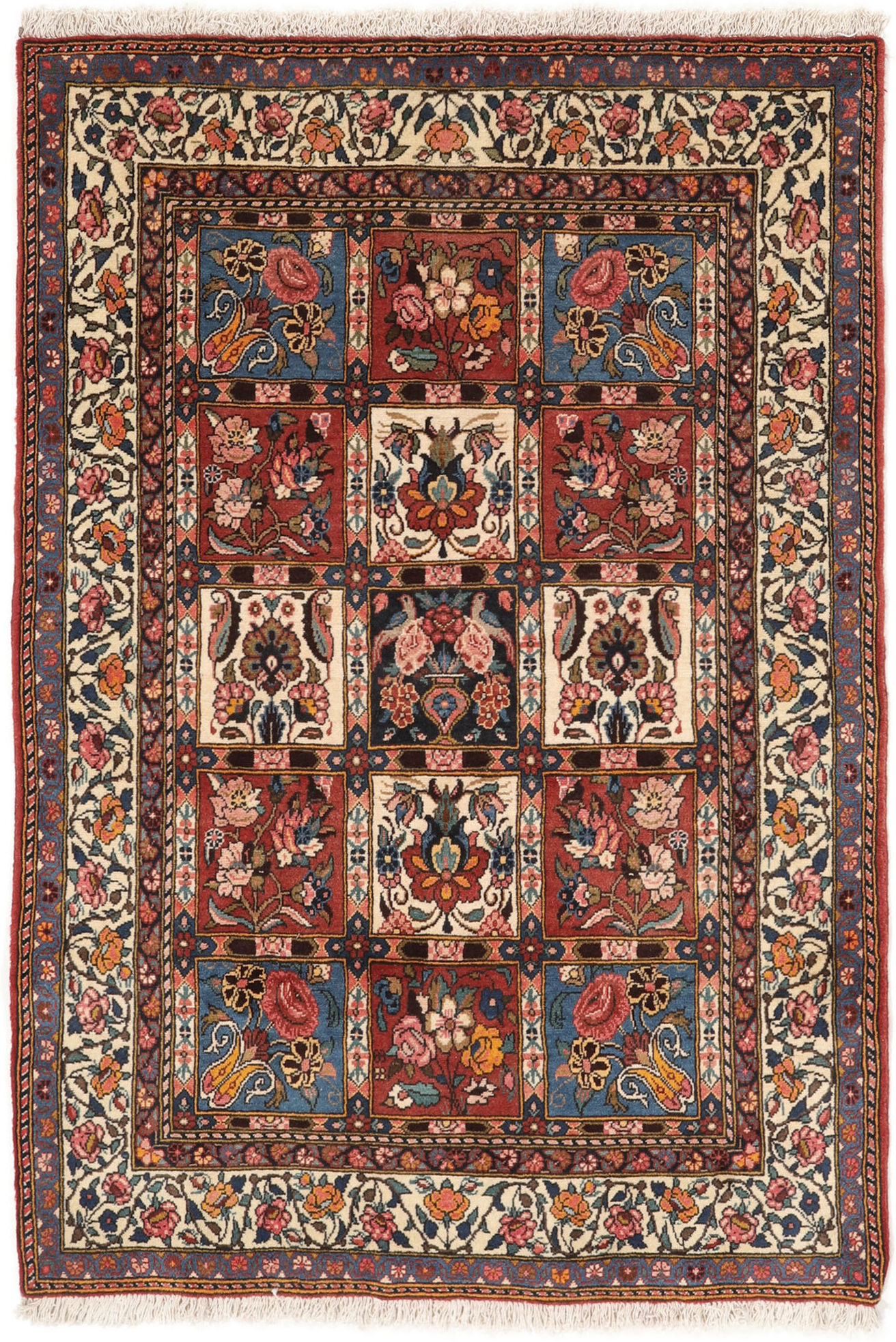 Noué à la main. Origine: Persia / Iran Bakhtiar Collectible Tapis 102x145