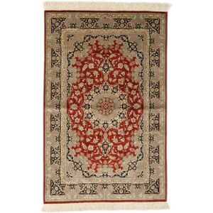 Noue a la main. Origine: Persia / Iran Tapis Persan Ghom Soie Signe: Ghom Ahmadi Tapis 97X150 Marron/Orange (Soie, Perse/Iran)