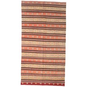 Noue a la main. Origine: Turkey Kilim Vintage Turquie Tapis 185X356 Vintage Tapis De Laine Marron/Orange Tapis