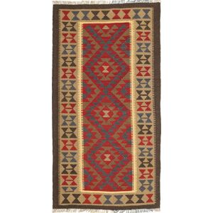 Noue a la main. Origine: Afghanistan 104X199 Tapis D'orient Kilim Maimane Tapis Marron/Orange (Laine, Afghanistan)