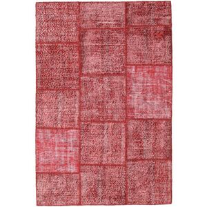 Noue a la main. Origine: Turkey Tapis Fait Main Patchwork Tapis 156X233 Rouge (Laine, Turquie)