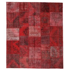 Noue a la main. Origine: Turkey Tapis Patchwork Tapis 250X290 Rouge/Rouge Fonce Grand (Laine, Turquie)